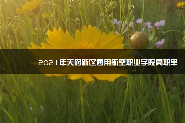 2021年天府新区通用航空职业学院高职单招招生简章