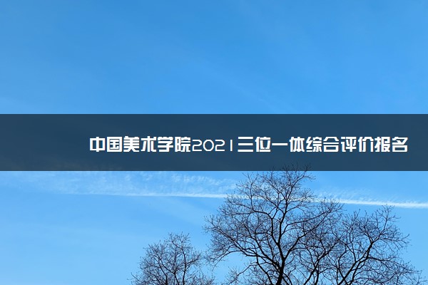 中国美术学院2021三位一体综合评价报名和考试时间