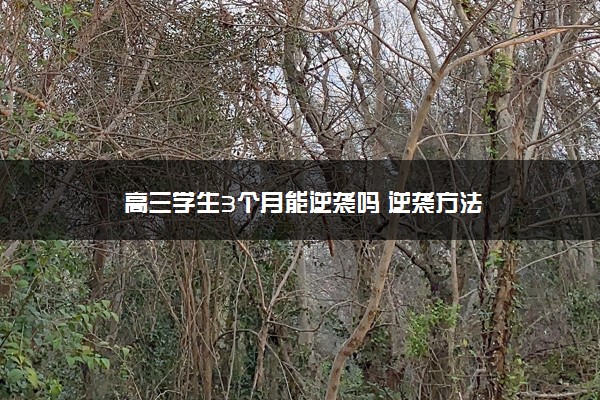 高三学生3个月能逆袭吗 逆袭方法