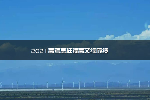 2021高考怎样提高文综成绩