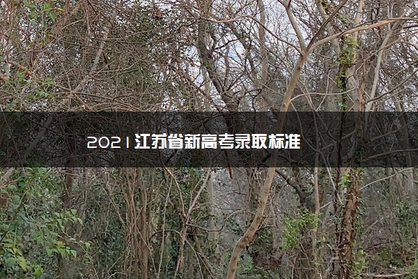 2021江苏省新高考录取标准