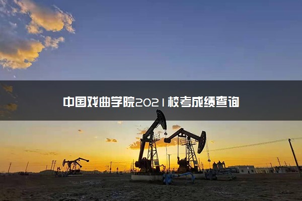 中国戏曲学院2021校考成绩查询