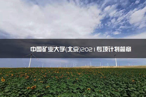 中国矿业大学（北京）2021专项计划简章 报名条件是什么