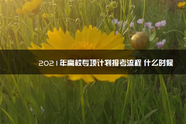 2021年高校专项计划报考流程 什么时候报名考试