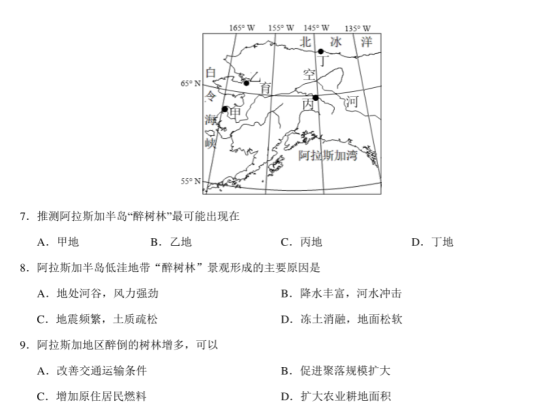 2021全国高考文科综合押题预测地理试题