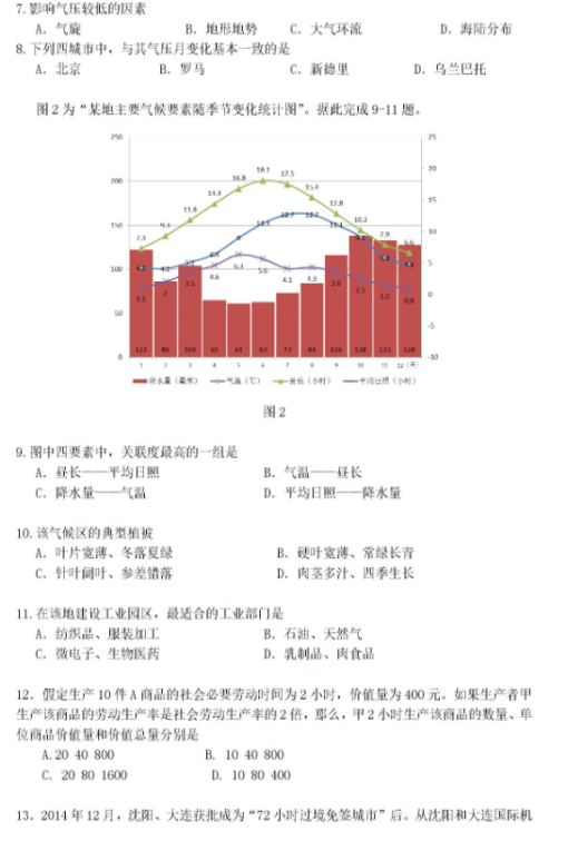 2021年全国高考文科综合押题密卷