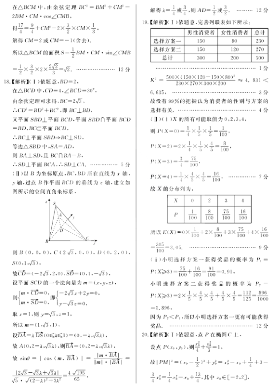 2021高考理科数学冲刺金卷全国二卷（含答案）