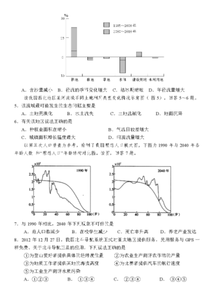 2021高三高考文科综合模拟试卷