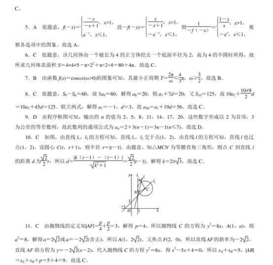 2021全国高考理科数学仿真模拟试卷【含答案】