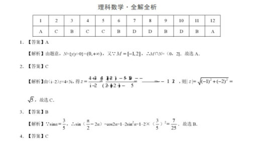 2021高考新课标一卷理科数学押题卷【含答案】