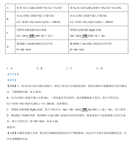 2021河北衡水高考押题冲刺模拟化学试卷【含答案】