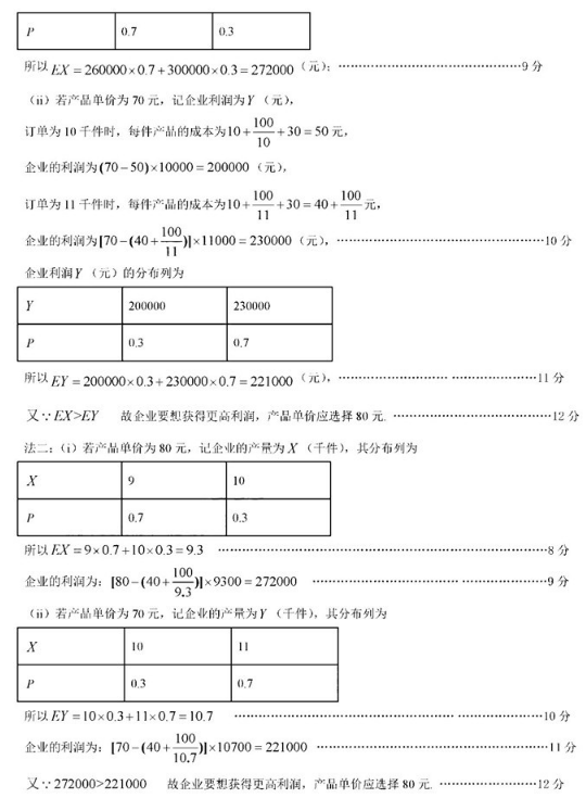 2021吉林高考理科数学押题卷（含答案）