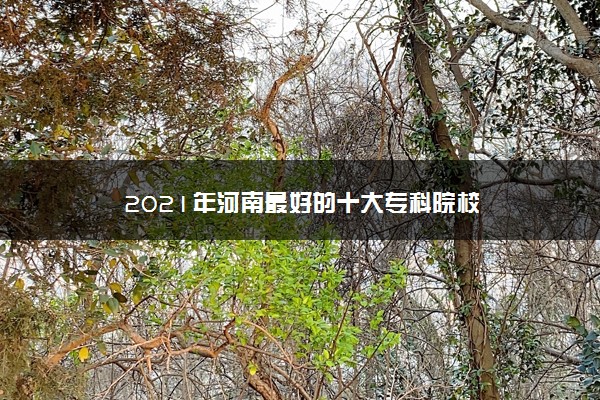 2021年河南最好的十大专科院校