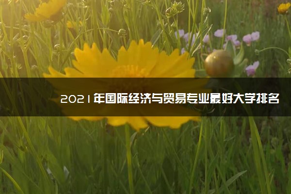 2021年国际经济与贸易专业最好大学排名