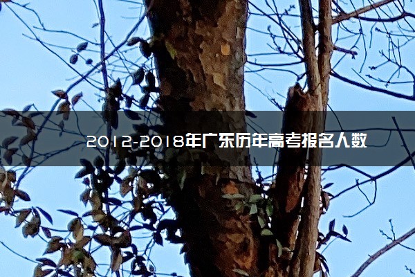 2012-2018年广东历年高考报名人数汇总