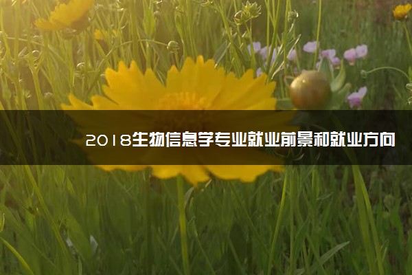 2018生物信息学专业就业前景和就业方向分析