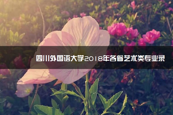 四川外国语大学2018年各省艺术类专业录取分数线