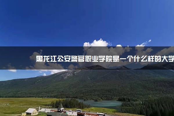 黑龙江公安警官职业学院是一个什么样的大学？2020年黑龙江公安警官职业学院介绍