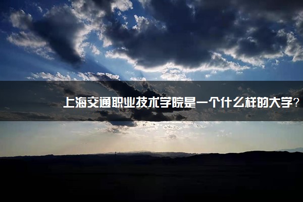 上海交通职业技术学院是一个什么样的大学？2020年上海交通职业技术学院介绍