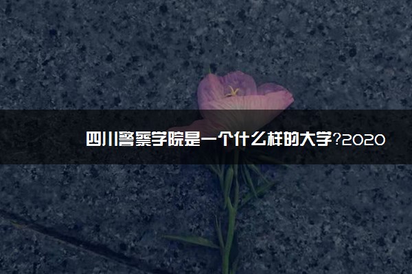 四川警察学院是一个什么样的大学？2020年四川警察学院介绍