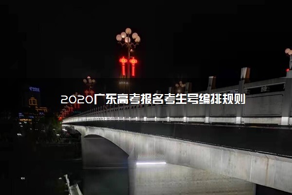 2020广东高考报名考生号编排规则
