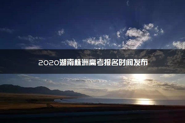 2020湖南株洲高考报名时间发布