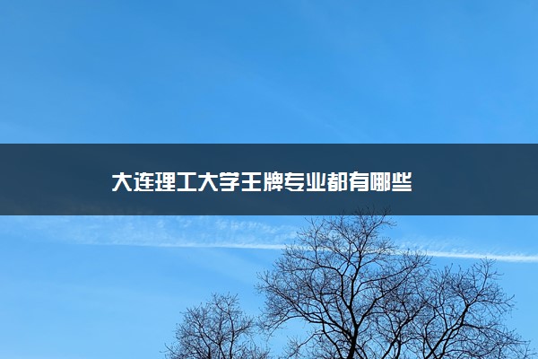 大连理工大学王牌专业都有哪些