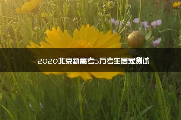 2020北京新高考5万考生居家测试