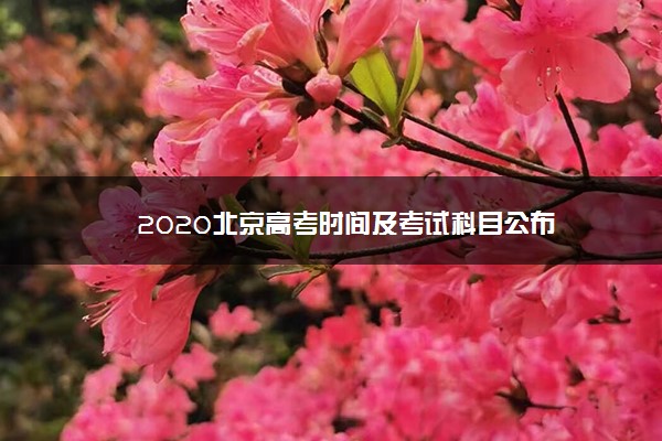 ​2020北京高考时间及考试科目公布
