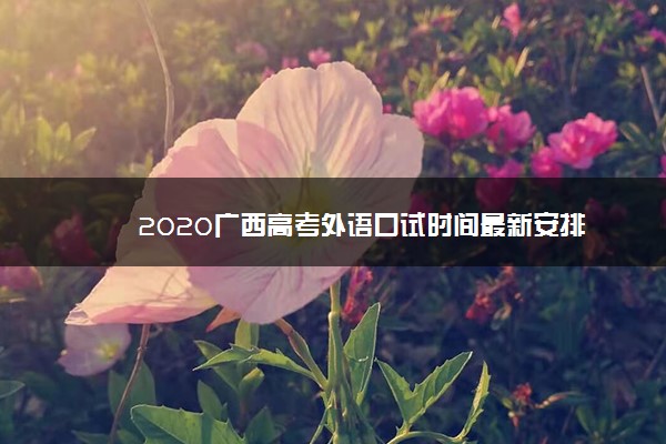2020广西高考外语口试时间最新安排