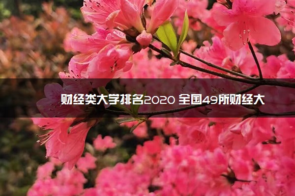 财经类大学排名2020 全国49所财经大学排行榜