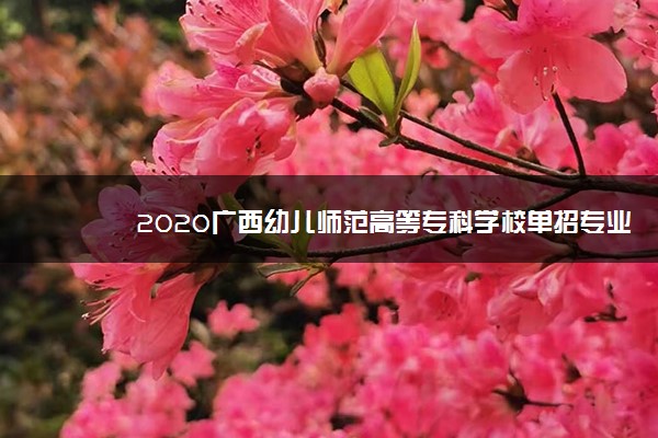 2020广西幼儿师范高等专科学校单招专业及计划