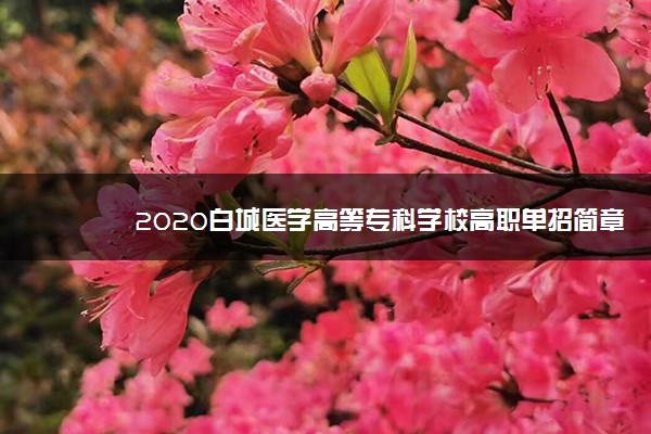 2020白城医学高等专科学校高职单招简章