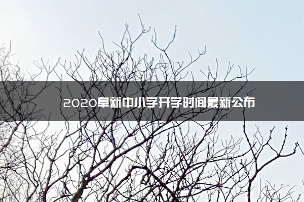 2020阜新中小学开学时间最新公布