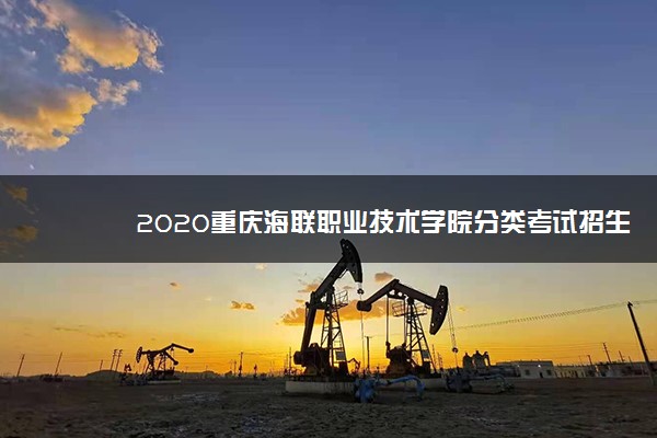 2020重庆海联职业技术学院分类考试招生计划及专业