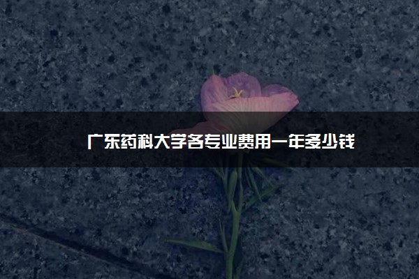 广东药科大学各专业费用一年多少钱