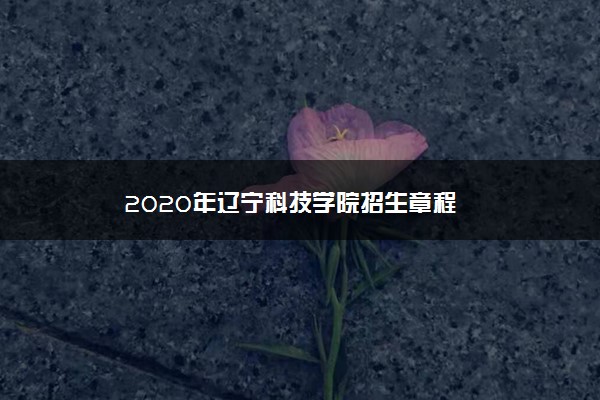 2020年辽宁科技学院招生章程