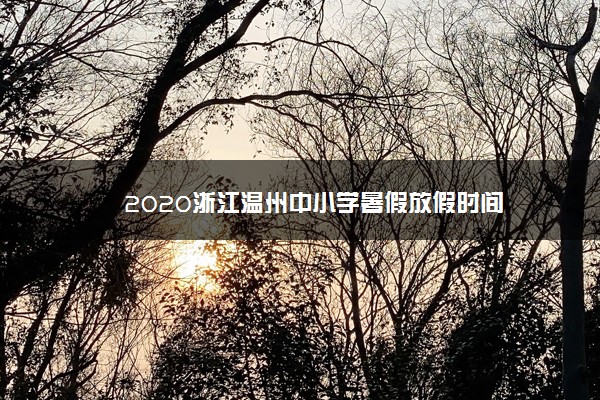 2020浙江温州中小学暑假放假时间