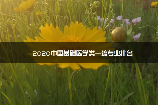 2020中国基础医学类一流专业排名