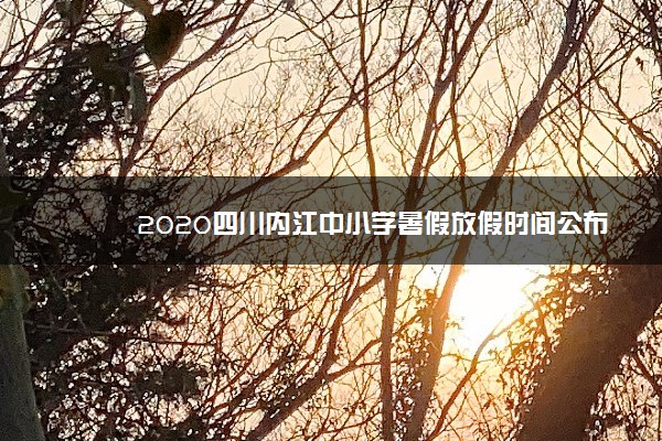 2020四川内江中小学暑假放假时间公布