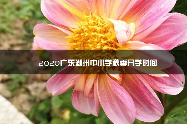 2020广东潮州中小学秋季开学时间