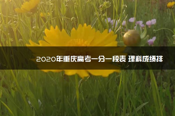 2020年重庆高考一分一段表 理科成绩排名