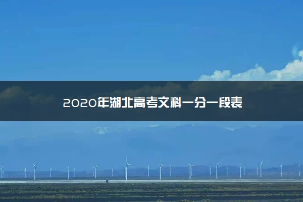 2020年湖北高考文科一分一段表