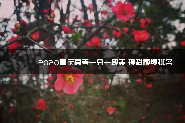 2020重庆高考一分一段表 理科成绩排名【最新公布】