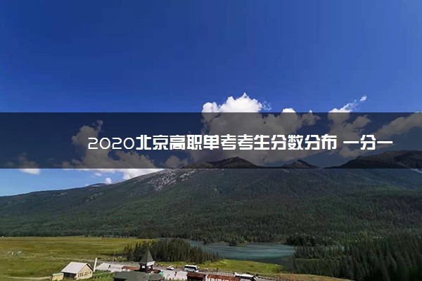 2020北京高职单考考生分数分布 一分一段表成绩排名