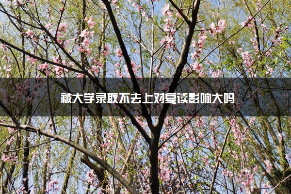 被大学录取不去上对复读影响大吗