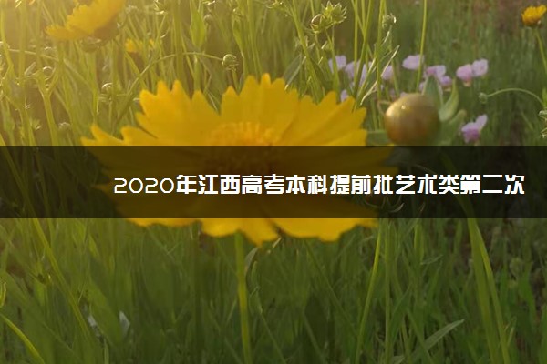 2020年江西高考本科提前批艺术类第二次征集志愿填报时间