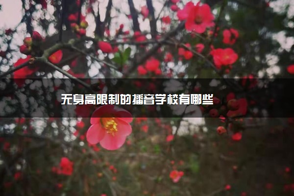 无身高限制的播音学校有哪些