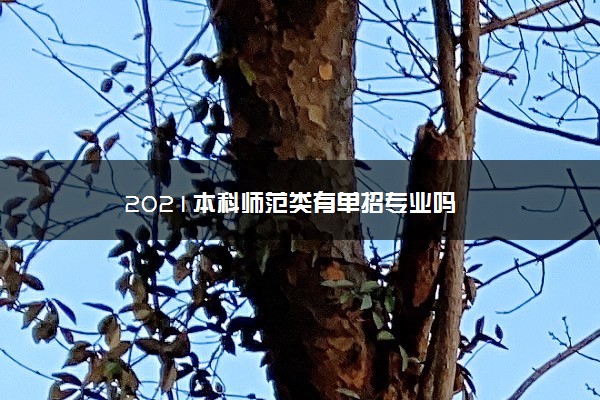 2021本科师范类有单招专业吗