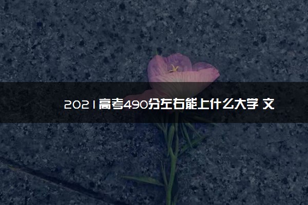 2021高考490分左右能上什么大学 文理科能报哪些学校